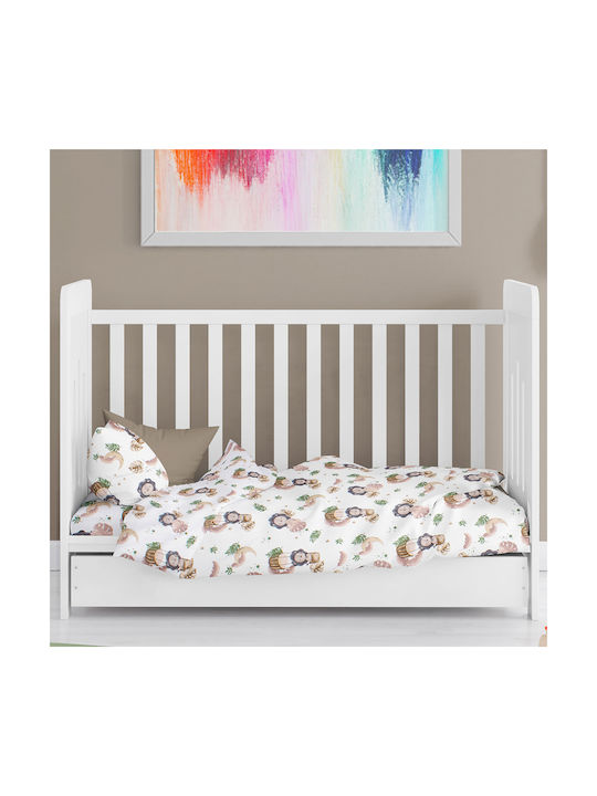 Dimcol Cearșaf pentru bebeluși Pentru Cradle Bumbac Bej Bej 80x110buc
