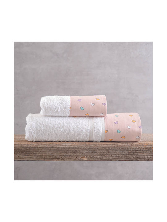 Rythmos Tiny Heart Baby Sheet Cradle Cotton Orange 80x110cm