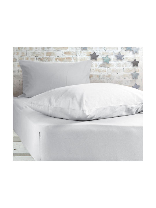 Nef-Nef Homeware Jersey Бебешки Чаршаф За Количка Фланела с ластик Светлосиньо Син 70x140бр