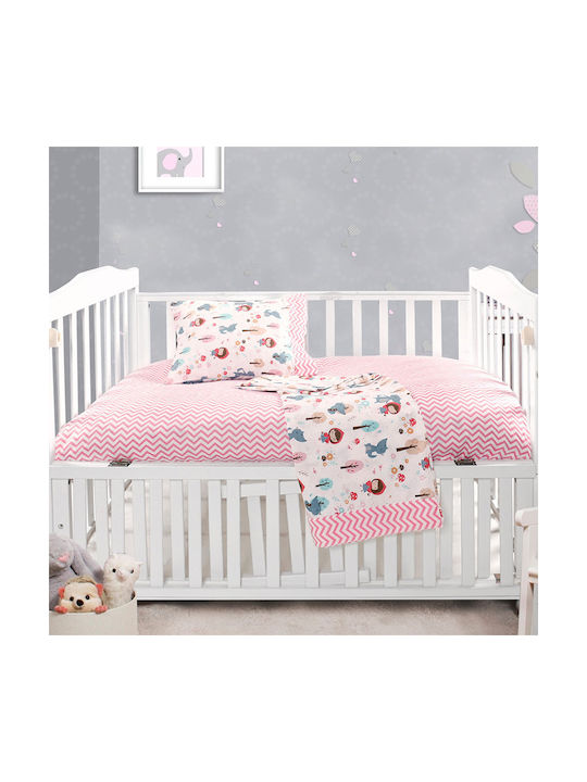 Beauty Home Art Set Baby Bettlaken Für Krippe Baumwollsatin Angepasst Rosa 70x140cm