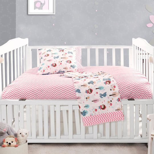 Beauty Home Art Baby Sheets Set Crib Cotton Satin Fitted Pink 70x140cm