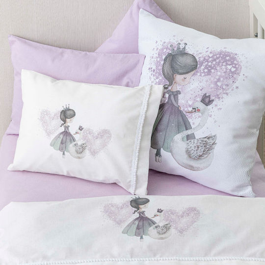 Borea Odette Baby Sheets Set Crib Cotton White 120x160cm 3pcs