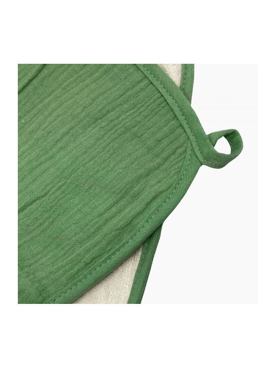 Smikkels Muslin Swaddle Wraps Green 30x30cm. 4pcs