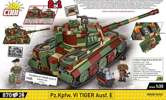 Cobi Τουβλάκια Pz.kpfw. Vi Tiger Ausf. E 870τμχ