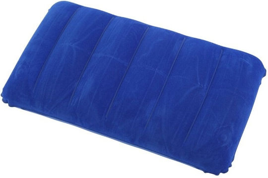 Inflatable Camping Pillow Velvet Blue 45x27cm