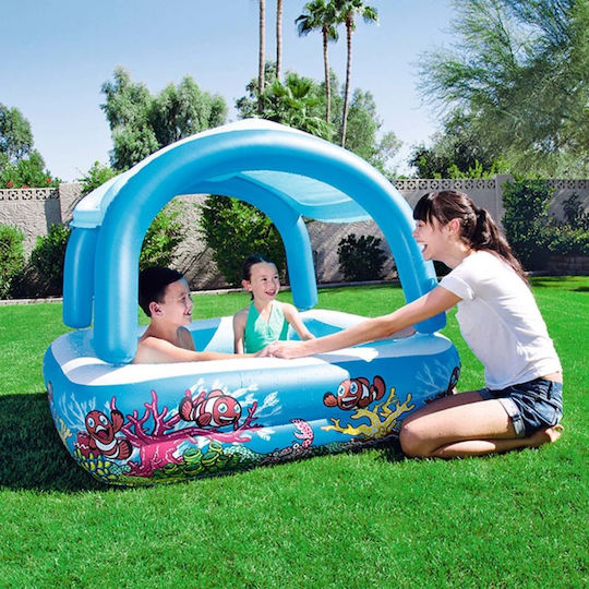 Bestway Children's Round Swimming Pool 265lt Inflatable 147x122cm Light Blue