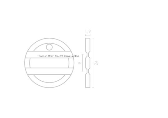 Nir Italia Type V 4 Grooves Type V 4 Grooves Permalink για Ποδοσφαιράκι Brand Coin Holder 1pcs