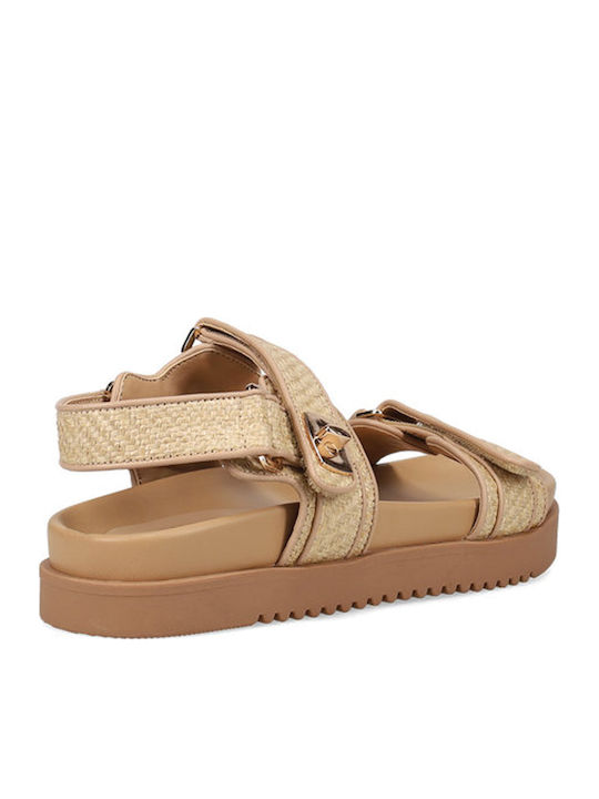 Γυναικεία Σανδάλια Flatforms Μπεζ