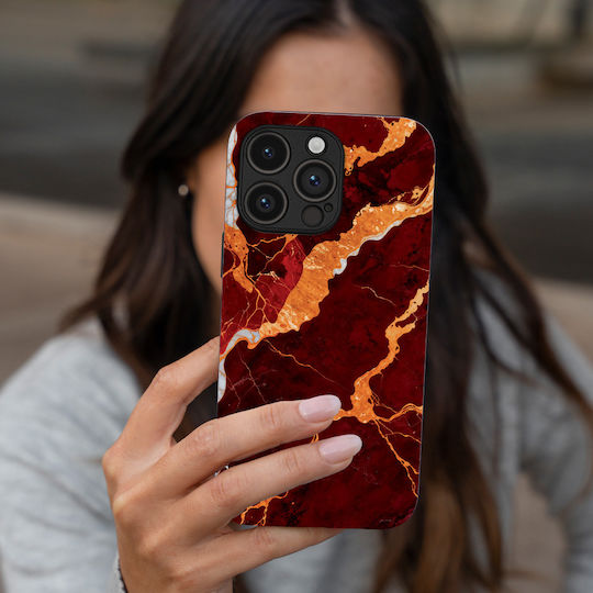 Sonique Marble Series Case for Motorola Moto G35 5G Red