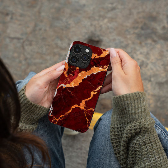 Sonique Marble Series Case for Motorola Moto G35 5G Red