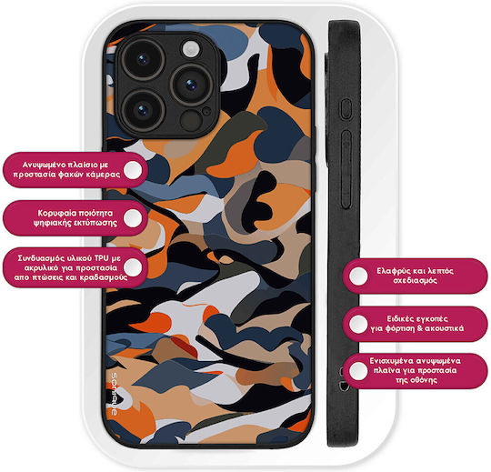 Sonique Camouflage Army Series Case for Motorola Moto G35 5G Orange