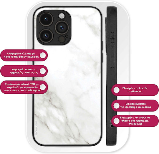 Sonique Marble Series Case for Motorola Moto G35 5G White