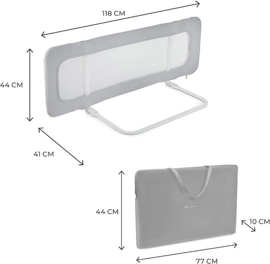 Kinderkraft Bed Rails made of Plastic in Gray Color 120x120x120εκ. 1pcs