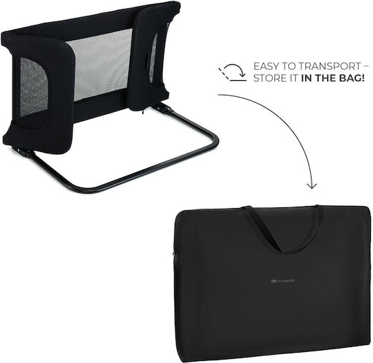 Kinderkraft Guard Dream Bed Rail Guard Simple Placement made of Fabric in Black Color 118x41x44εκ. 1pcs