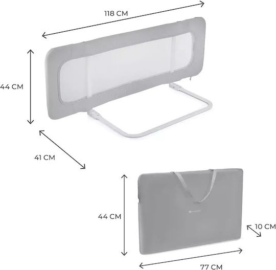 Kinderkraft Bed Rails made of Plastic in Gray Color 120x120x120εκ. 1pcs