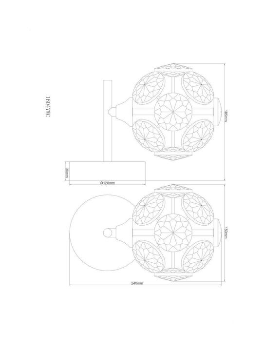 Globo Lighting Wandleuchte Silber