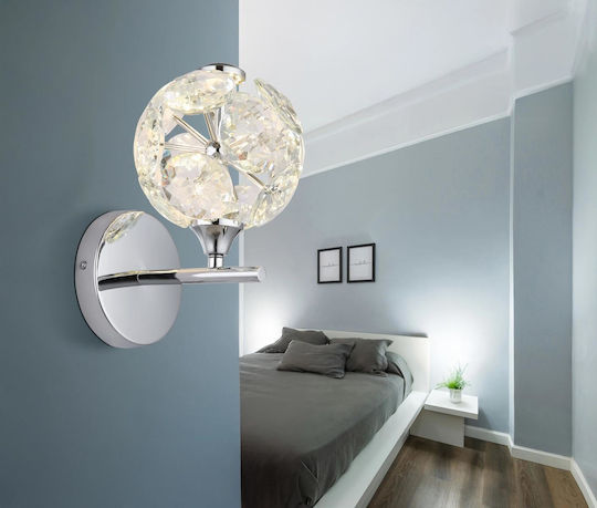 Globo Lighting Φωτιστικό Τοίχου Ασημί
