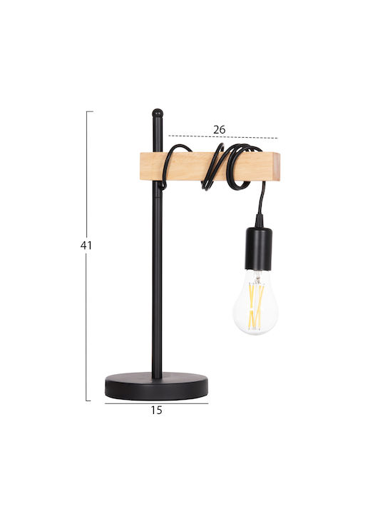 HomeMarkt Volks Dekorative Lampe mit Fassung für E27 Lampe Schwarz