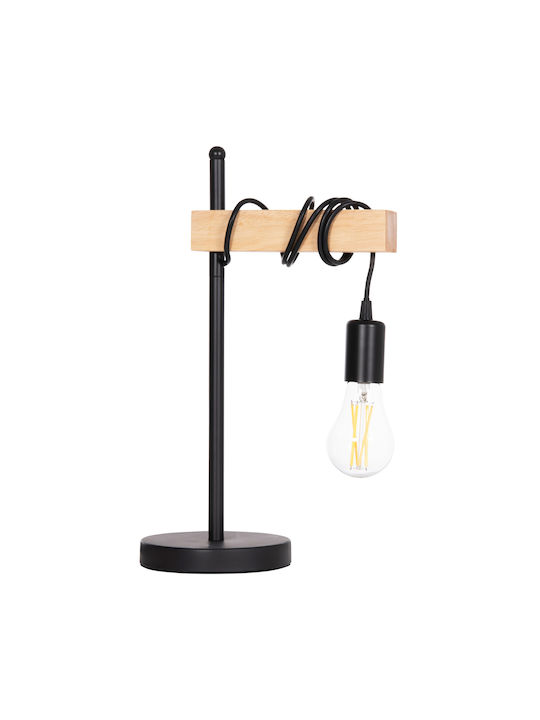 HomeMarkt Volks Dekorative Lampe mit Fassung für E27 Lampe Schwarz