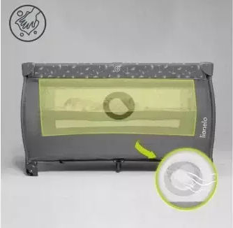 Lionelo Stefi Plus Baby Playpen 2 Levels with Mattress Beige Capuccino 60x120cm