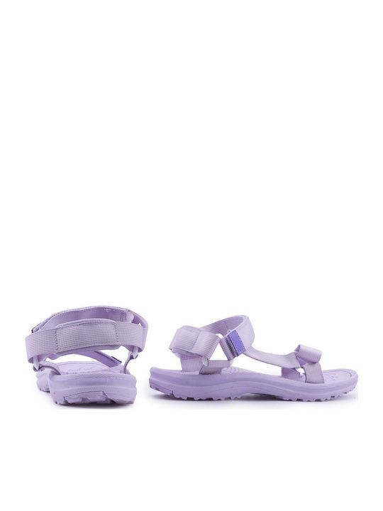 Women's Flat Sandals in Purple Color