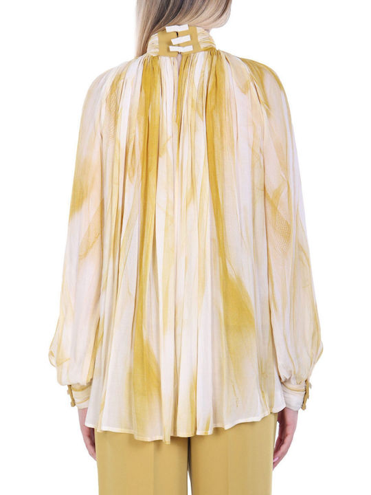 Damen Bluse Yellow-cream