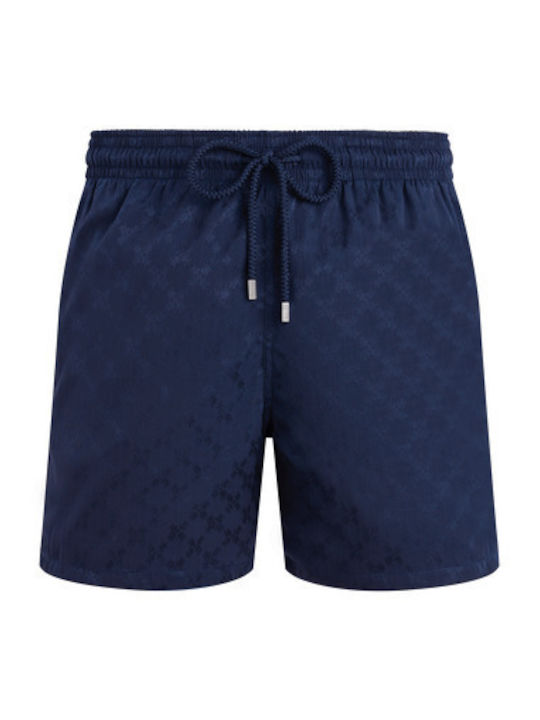Men's Swimwear Shorts Dark Blue with Patterns