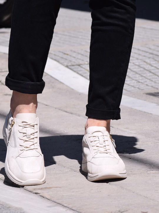 Γυναικεία Ανατομικά Sneakers Μπεζ