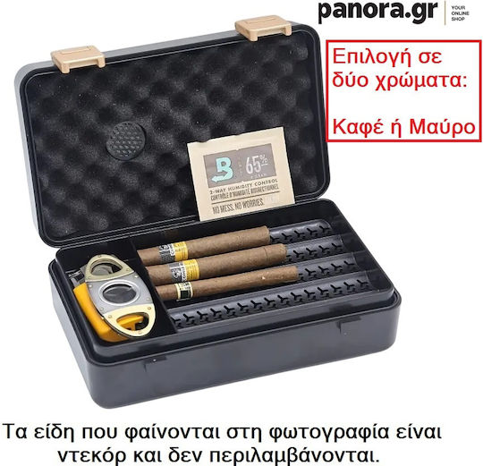 Panora Kunststoff Fall Befeuchter für Zigarren 11 mit Hygrometer 21cmx12cmx5cmcm.