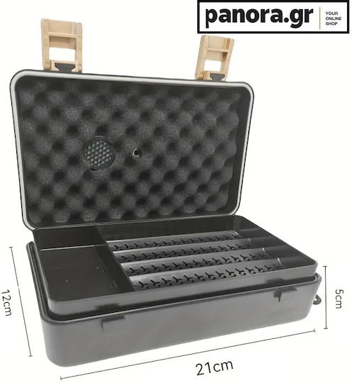 Panora Kunststoff Fall Befeuchter für Zigarren 11 mit Hygrometer 21cmx12cmx5cmcm.