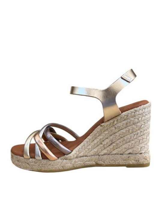 Women's Leather Platform Shoes Silver