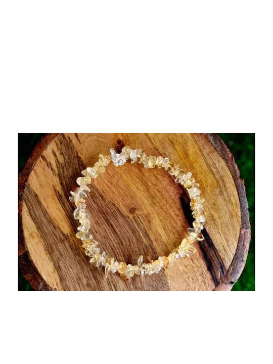 Βραχιόλι Ημιπολύτιμους Λίθους Κιτρίνη Citrine Healing Chips Bracelet