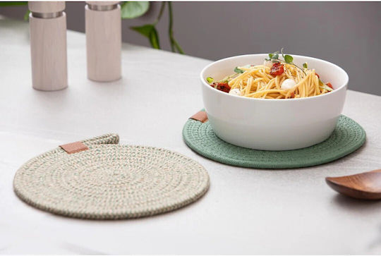 Ladelle Platzdeckchen Rund Stoff Beige 2Stück