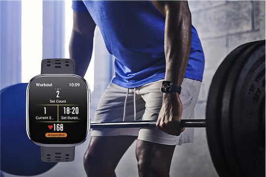 Amazfit Bip 6 46мм Водоустойчив Смартчасовник с Пулсомер (Черен)