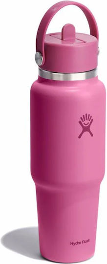 Hydro Flask Wide Mouth Travel Thermos Bottle Stainless Steel 1lt Reef with Straw