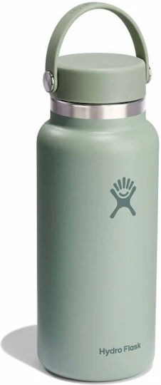 Hydro Flask Wide Flex Cap Thermos Bottle Stainless Steel 946ml Agave