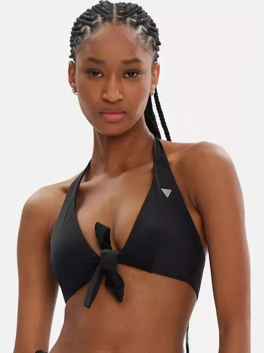 Padded Triangle Bikini Top Black