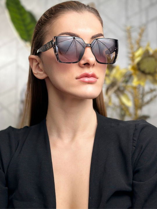 SeeVision Γυναικεία Γυαλιά Ηλίου με Γκρι Κοκκάλινο Σκελετό και Γκρι Φακό 50126-LEOPARDGREY