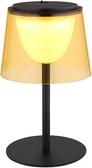 Globo Lighting Metal Table Lamp with Black Shade and Base