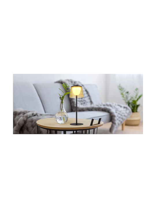 Globo Lighting Table Lamp LED with Black Shade and Base