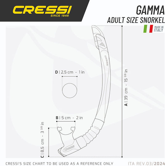 Cressi Snorkel Gamma Black