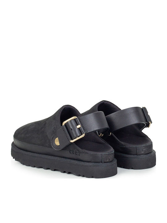 Goldenstar Leather Winter Women's Slippers Black