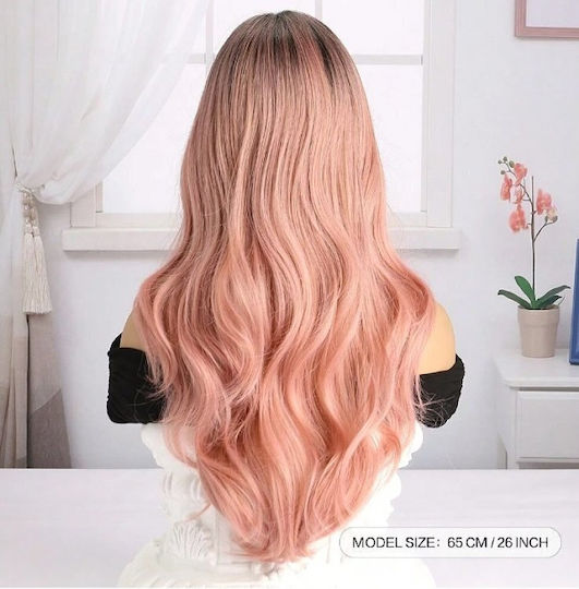 Smd Lust Angels Wig Series Synthetic Butterfly Pink Wig Συνθετική Ροζ Περούκα Wavy Pink
