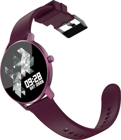 Bemi ARI Edelstahl Smartwatch mit Pulsmesser (Lila)