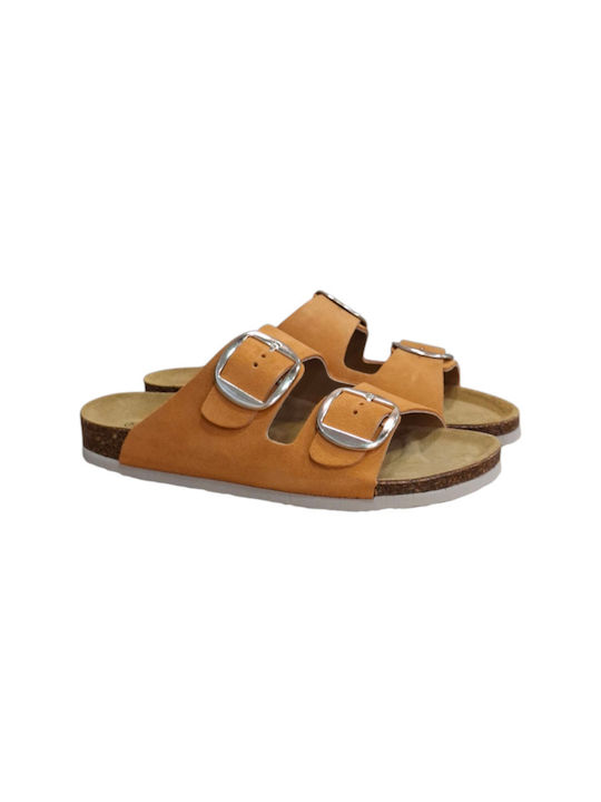 Sandale Casual Damă Anatomici Din Piele Mustar