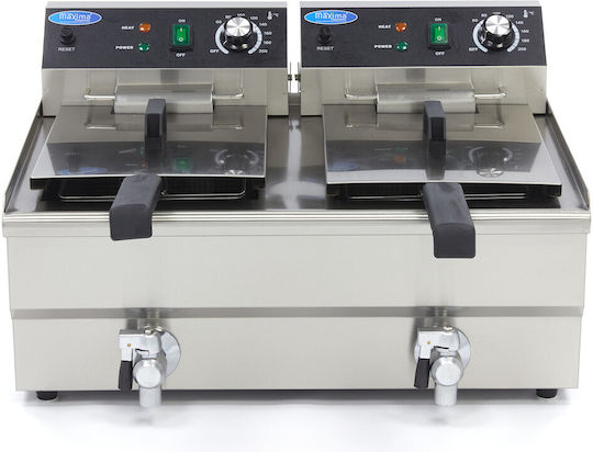 Maxima Holland Fryer Electrică Double 3kW Capacity 2x13lt