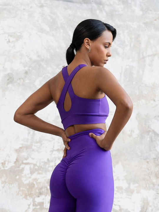 Women's Sports Bra with Light Padding Purple