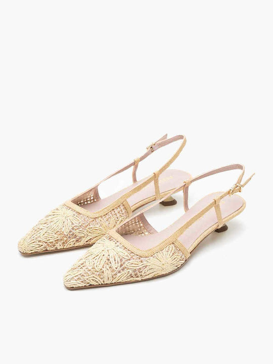 Leder Pumps Beige