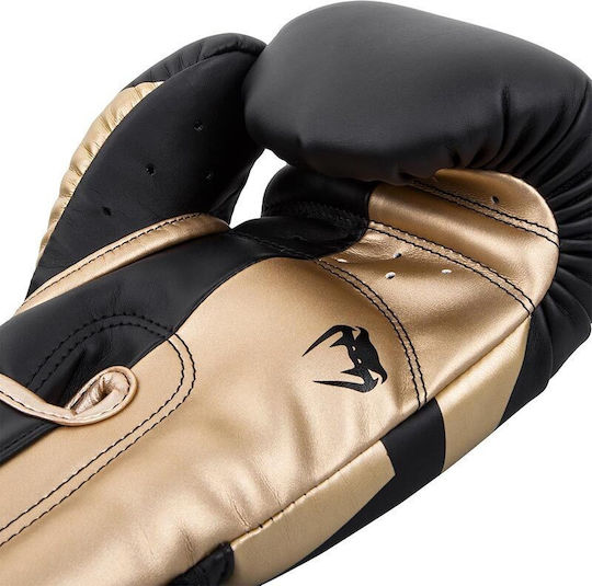 Venum Elite Boxhandschuhe aus Synthetikleder für Kampf Black/Gold