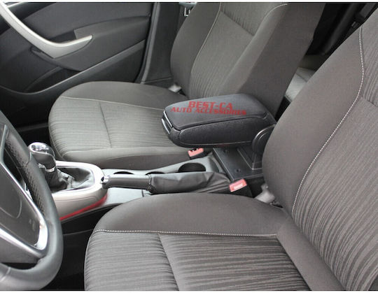 Best-Ka Auto Armlehnenkonsole Leder Kompatibel mit Opel Astra in Schwarzer Farbe